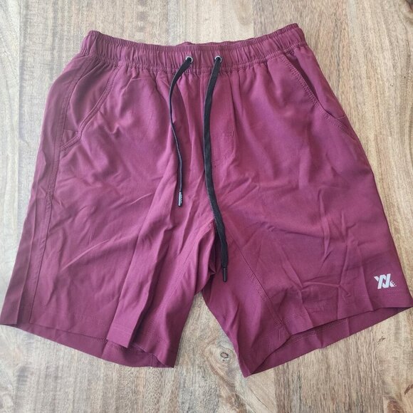 Dixxon Other - Dixxon Shorts Mens Small Maroon The Brad Lined Athletic Drawstring Zip Pocket